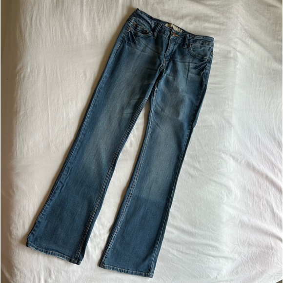 BD by Bella Dahl Blue Western Boot Cut Jeans with Embroidered Boho Size 26 - Picture 4 of 16